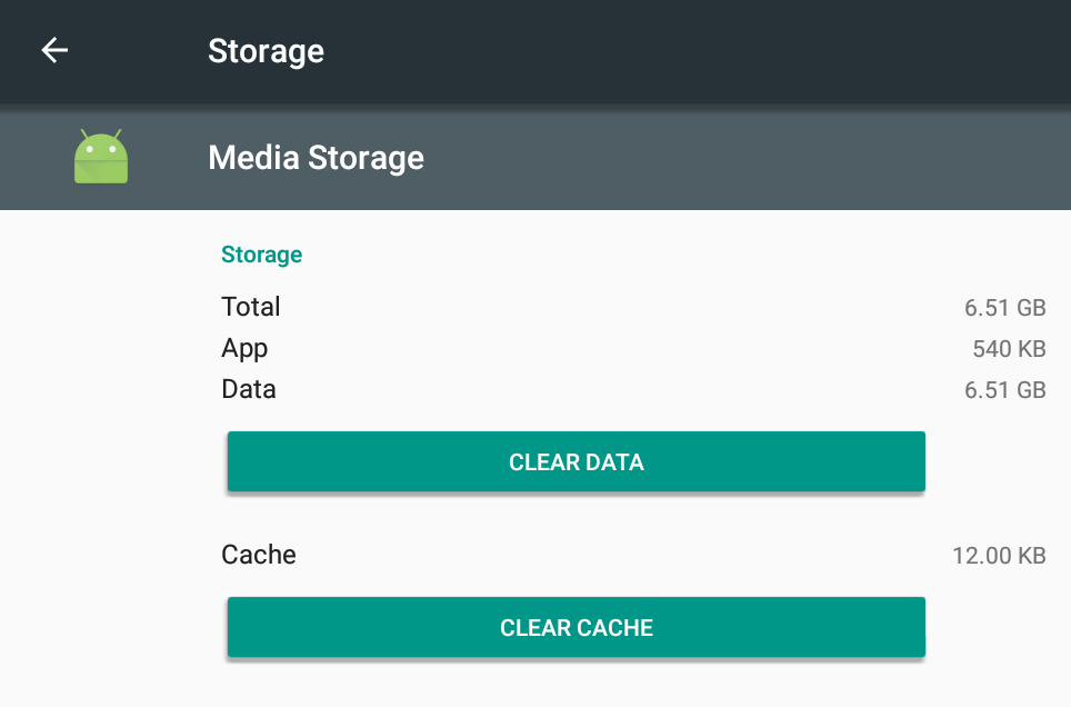 media storage cache