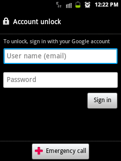 unlock Android using Google