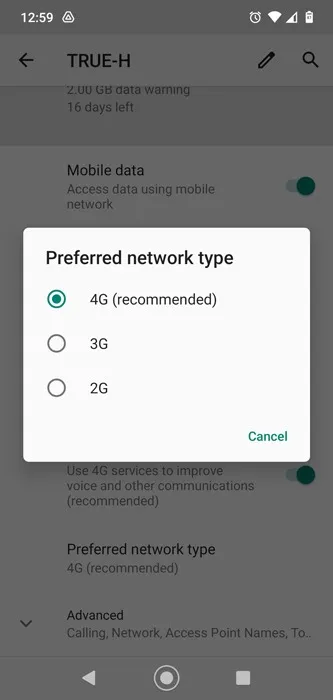right network mode