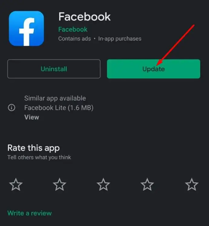 update-facebook-app